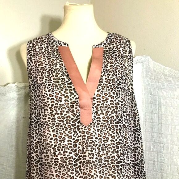 Scott & Soda Maison Scotch Leopard Print Silk Trapeze Dress Size M - Picture 6 of 11